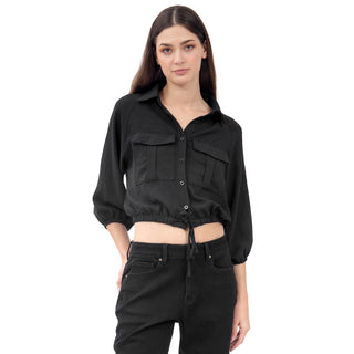 BLUSA PARA MUJER CROPPED WITH POCKETS FOREVER 21