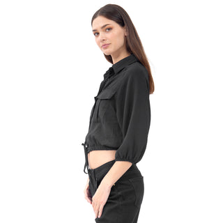 BLUSA PARA MUJER CROPPED WITH POCKETS FOREVER 21