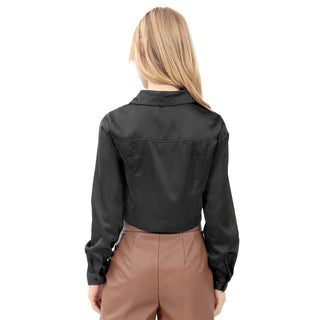 BLUSA PARA MUJER CROPPED LONG SLEEVE WITH BUCKLE BAGS FOREVER 21