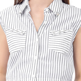 BLUSA PARA MUJER FASHION STRIPES SIN MANGAS FOREVER 21