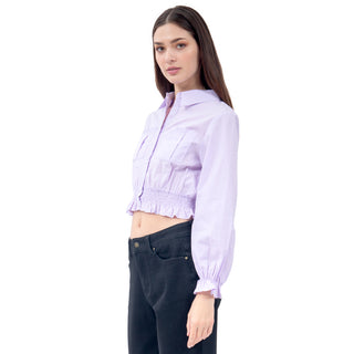 BLUSA PARA MUJER FASHION CROPPED WITH SMOCK FOREVER 21