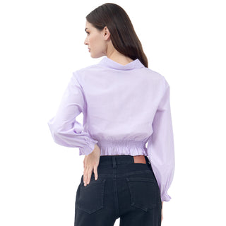 BLUSA PARA MUJER FASHION CROPPED WITH SMOCK FOREVER 21