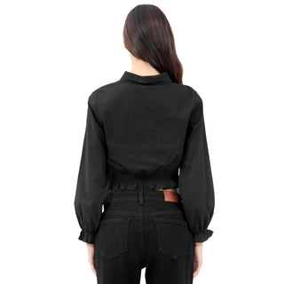 BLUSA PARA MUJER FASHION CROPPED WITH SMOCK FOREVER 21