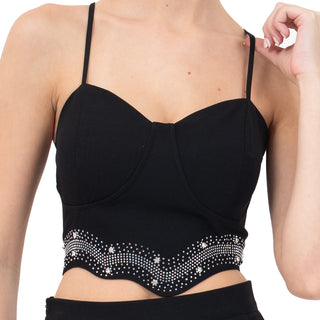 TOP PARA MUJER WITH STONES & THIN STRAPS FOREVER 21