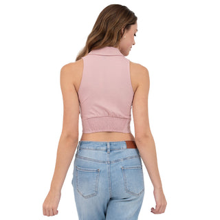 BLUSA PARA MUJER V NECK & ZIPPER WITHOUT SLEEVES FOREVER 21