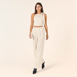 Blusa Crop con Nudo al Hombro para Mujer Forever 21 #color_blanco