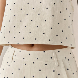 Blusa Crop con Nudo al Hombro para Mujer Forever 21 #color_blanco