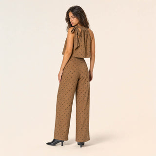 Blusa Crop con Nudo al Hombro para Mujer Forever 21 #color_café