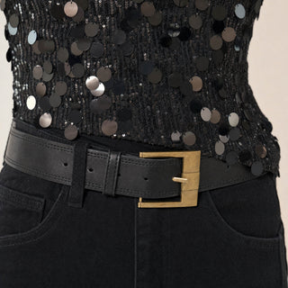 Blusa Crop con Lentejuelas para Mujer Forever 21 #color_negro
