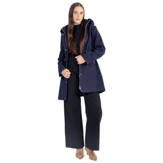 Chamarra abrigo largo con capucha y peluche