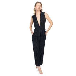 Chaleco de Lino con Rayas