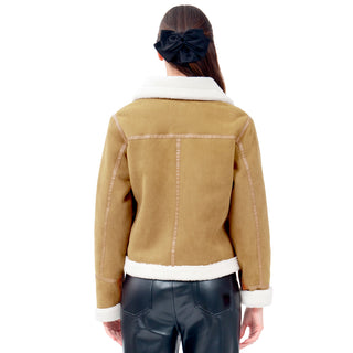 CHAMARRA PARA MUJER SUEDE AVIATOR JACKET FOREVER 21