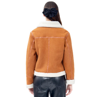 CHAMARRA PARA MUJER SUEDE AVIATOR JACKET FOREVER 21