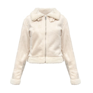 CHAMARRA PARA MUJER SUEDE AVIATOR JACKET FOREVER 21