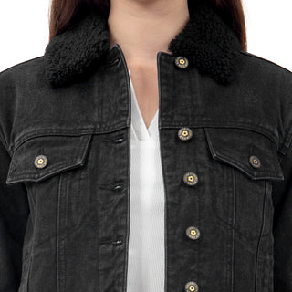 CHAMARRA PARA MUJER DENIM SHERPA JACKET FOREVER 21