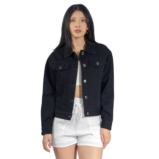 Chamarra Denim Básica con Bolsillos en el Pecho