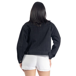 Chamarra Denim Básica con Bolsillos en el Pecho