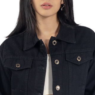 Chamarra Denim Básica con Bolsillos en el Pecho