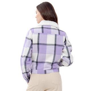 CHAMARRA PARA MUJER FLANNEL/ SHERPA JACKET FOREVER 21