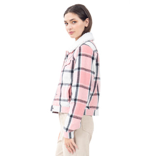 CHAMARRA PARA MUJER FLANNEL/ SHERPA JACKET FOREVER 21