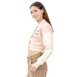 Chamarra  Varsity Crop con Bordado