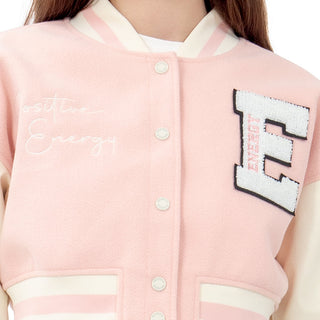 Chamarra  Varsity Crop con Bordado