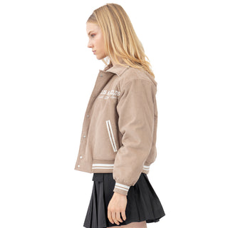 CHAMARRA PARA MUJER VARSITY CORDUROY EMBROIDERY FOREVER 21