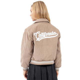 CHAMARRA PARA MUJER VARSITY CORDUROY EMBROIDERY FOREVER 21