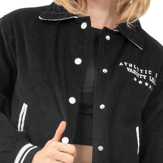 CHAMARRA PARA MUJER VARSITY CORDUROY EMBROIDERY FOREVER 21