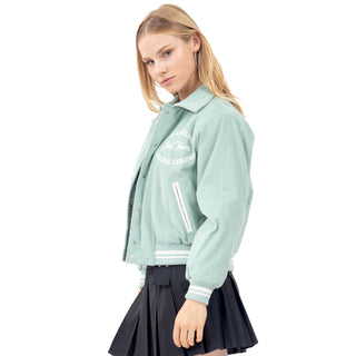 CHAMARRA PARA MUJER VARSITY CORDUROY EMBROIDERY FOREVER 21