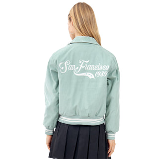 CHAMARRA PARA MUJER VARSITY CORDUROY EMBROIDERY FOREVER 21