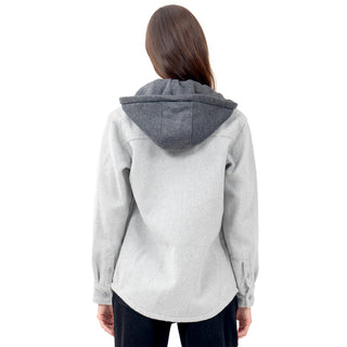 CHAMARRA PARA MUJER OVER SHIRT WITH HOODIE FOREVER 21