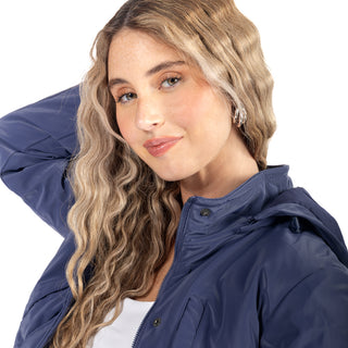 CHAMARRA PARA MUJER LONG JACKET WITH HOODIE