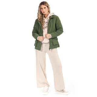 CHAMARRA PARA MUJER LONG JACKET WITH HOODIE