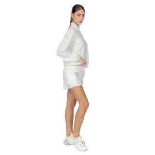 Chamarra Oversize de Nylon con Cuello Alto