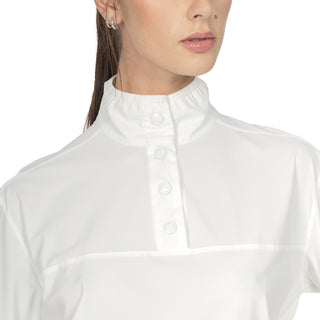 Chamarra Oversize de Nylon con Cuello Alto