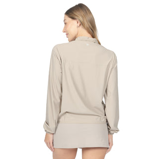 Chamarra Oversize de Nylon con Cuello Alto