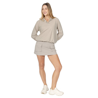 Chamarra Oversize de Nylon con Cuello Alto