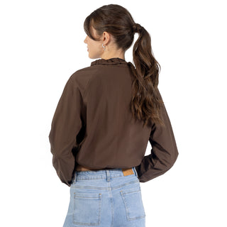 Chamarra Crop  Rompevientos Con Bolsas Cargo Al Frente