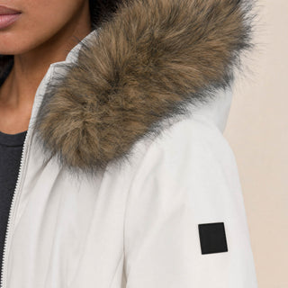 Chamarra Parka con Capucha para Mujer Forever 21 #color_hueso