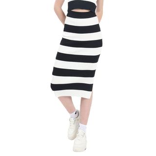 FALDA PARA MUJER KNIT STRIPES SKIRT FOREVER 21