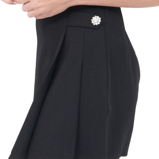 FALDA PARA MUJER SKIRT WITH STONES SEMI PLEATED FOREVER 21