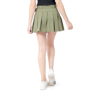 FALDA PARA MUJER FASHION PLEATED SKIRT WITH BELTS FOREVER 21