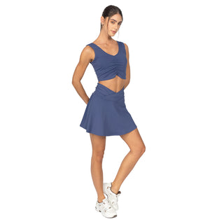 Falda mini deportiva con cintura cruzada