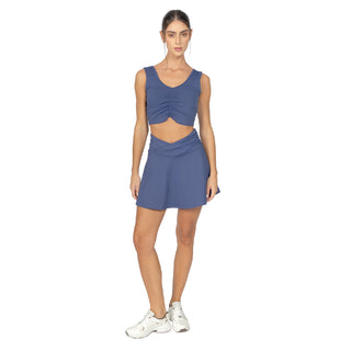 Falda mini deportiva con cintura cruzada