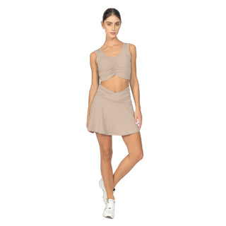 Falda mini deportiva con cintura cruzada