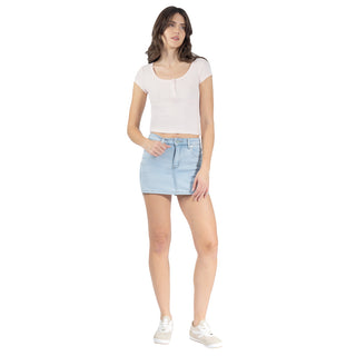 Minifalda de Mezclilla Stretch con Bolsillos