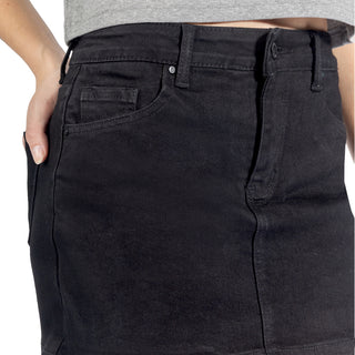 Minifalda de Mezclilla Stretch con Bolsillos