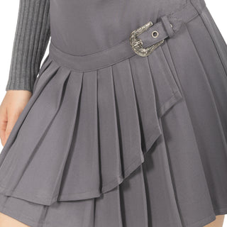 Minifalda de tableados con capas escalonadas