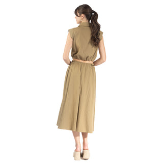 Falda Larga Lisa con Cintura Elástica